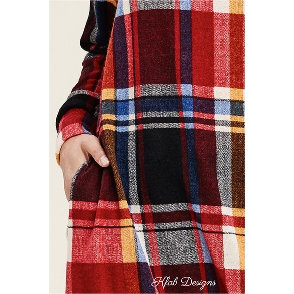 ❤️LAST ONE! Off Shoulder Plaid Tunic w/Side Pockets! - Picture 7 of 7